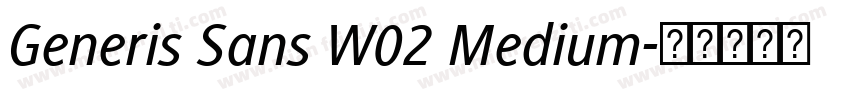 Generis Sans W02 Medium字体转换